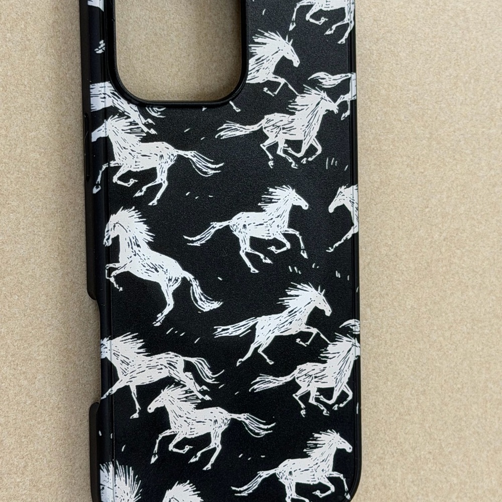 OtterBox 16 Pro Max Symmetry Series with MagSafe Case with White Horse Print
